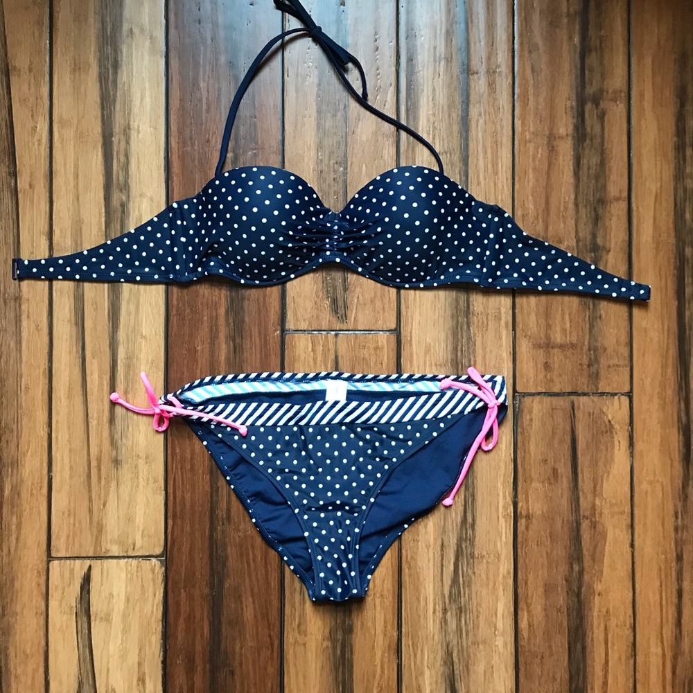GAP Navy Polka Dot Bikini